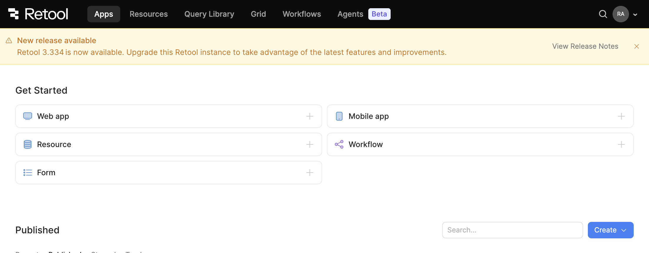 Update available banner for self-hosted admins