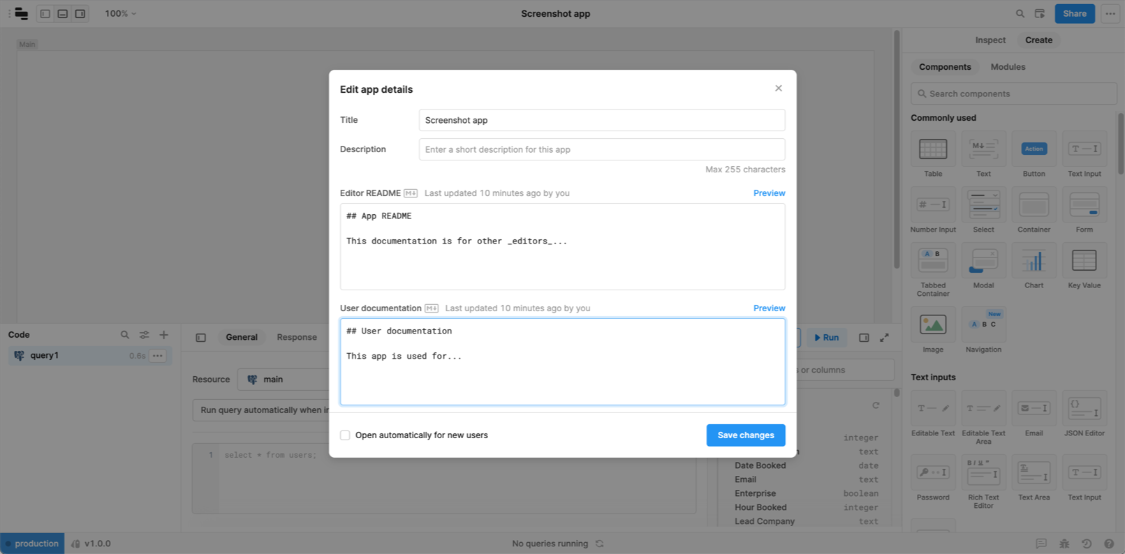 Write user documentation Retool Docs