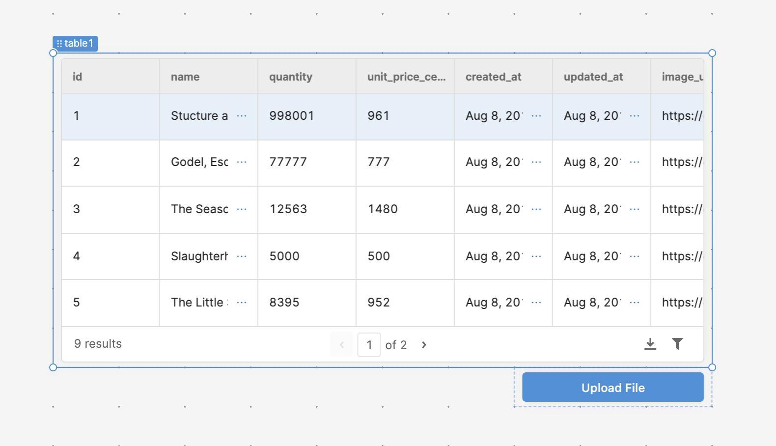 Insert CSV data into a database | Retool Docs